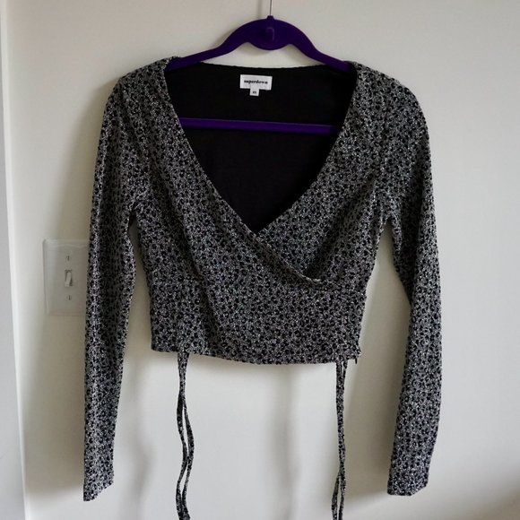 Superdown Syna Ruched Leopard Print Top Size XS - Picture 8 of 15